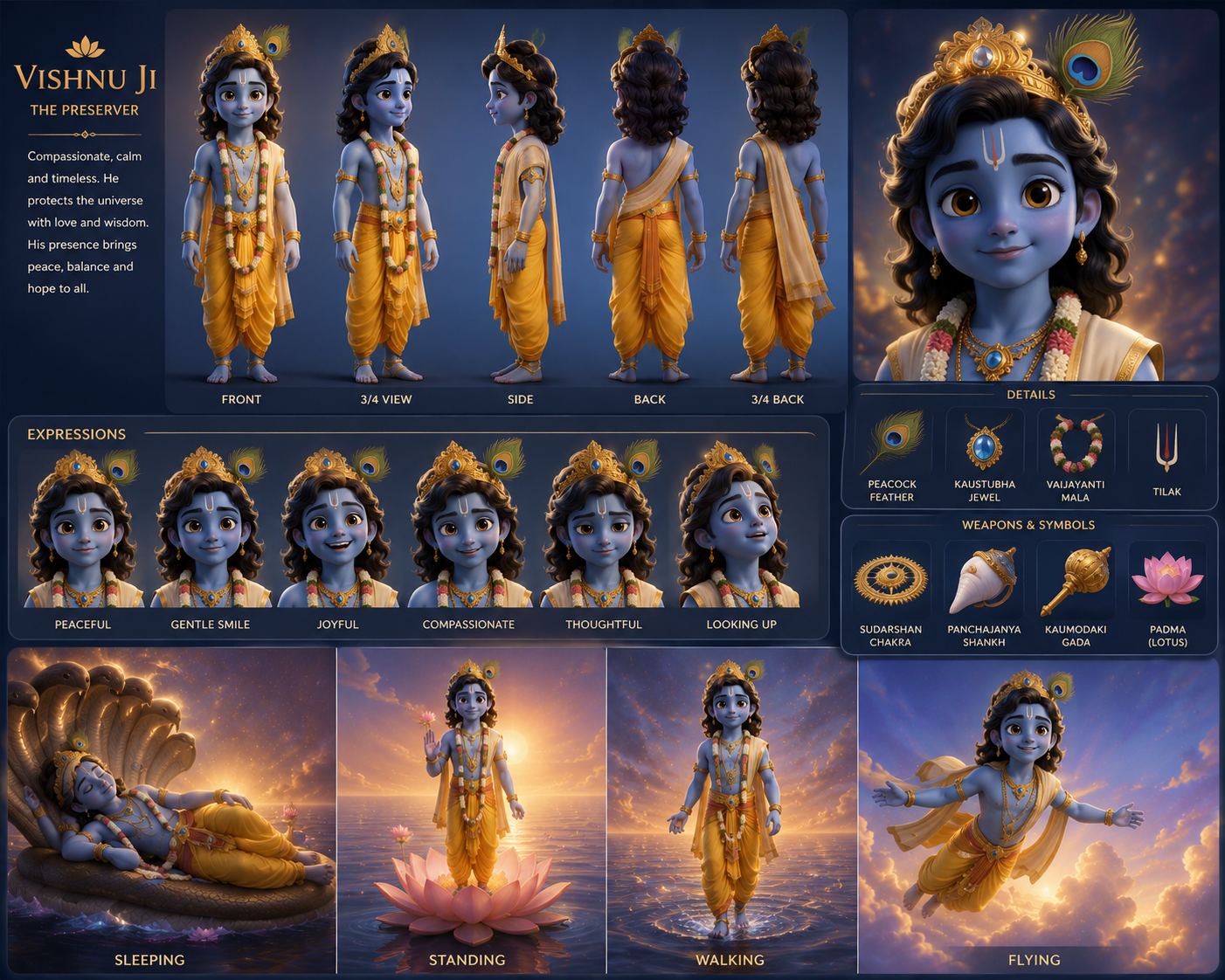 Vishnu Ji — The Preserver character sheet