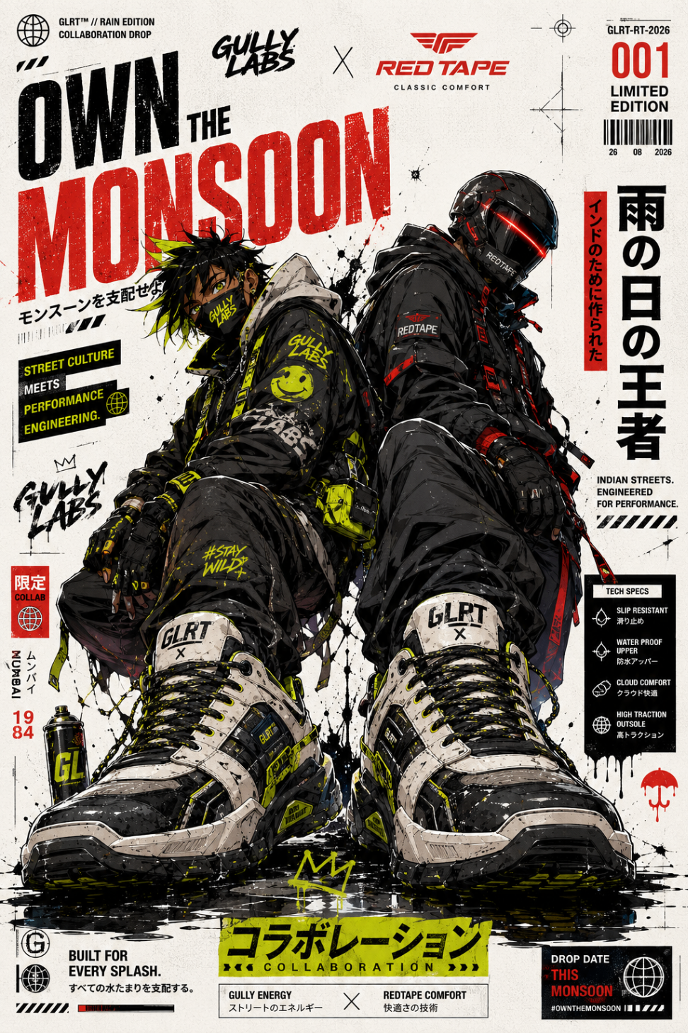 Gully Labs × Red Tape — Own the Monsoon